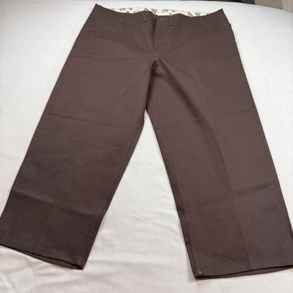 Ben Davis Gorilla Cut Brown Work Pants Mens 50x30 Extra Wide Leg Twill 679